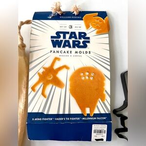 STAR WARS PANCAKE MOLDS Falcon Tie Fighter X Wing by WILLIAMS-SONOMA SET OF 3